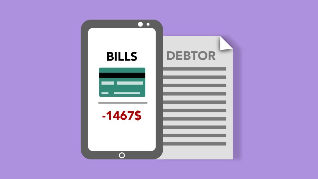 bills and debt graphic 